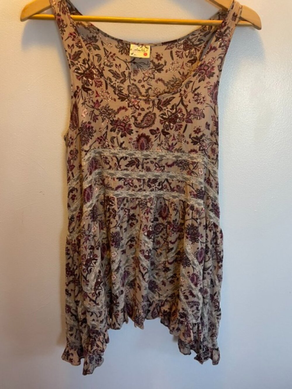 Intimately Free People mini tank with lace dress, size small